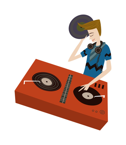 DJ rekordok módosítása - Vektor, kép