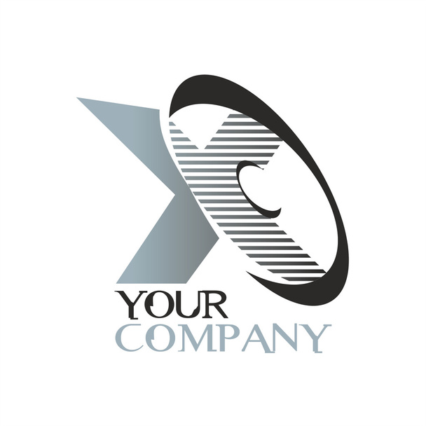 logo x schijf - Vector, afbeelding