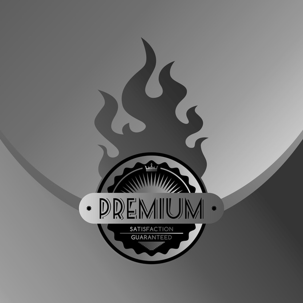 Etiqueta de fuego de acero premium
 - Vector, Imagen
