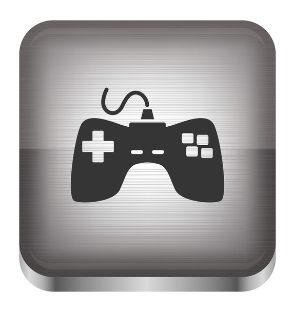 Steel theme console video game - Διάνυσμα, εικόνα