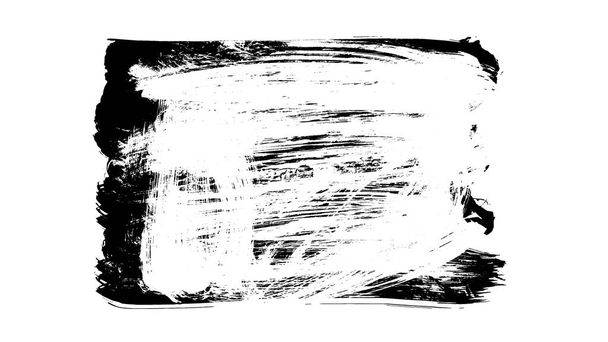 Pincelada negra y textura. Grunge vector mano abstracta - elemento pintado. Subrayar y diseño de fronteras. - Foto, imagen