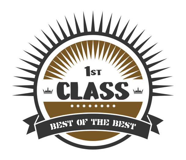 Label first class - Vector, Image