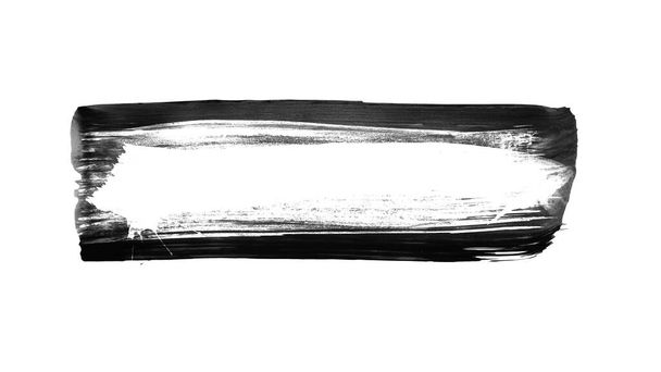 Siyah fırça darbesi ve doku. Grunge vektör soyut el boyalı element. Altı çizili ve sınır tasarımı. - Fotoğraf, Görsel
