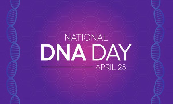 Ilustracja wektora na temat Narodowego Dnia DNA obserwowanego każdego roku 24 kwietnia. - Wektor, obraz