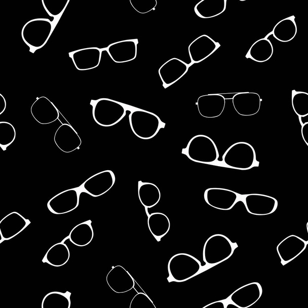 Vector zökkenőmentes minta háttér vagy tapéta, szemüveg téma - Vektor, kép