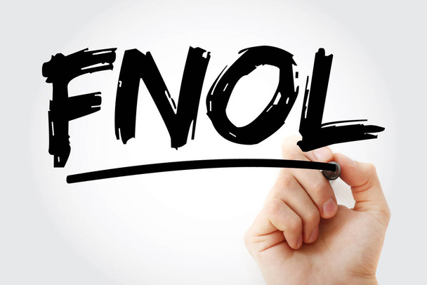 FNOL - Primer aviso de acrónimo de pérdida con marcador, fondo de concepto de negocio - Foto, Imagen