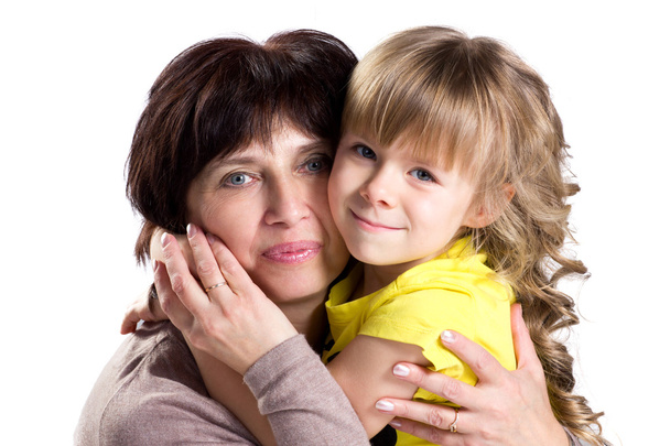 affection grandmother and granddaughter - 写真・画像
