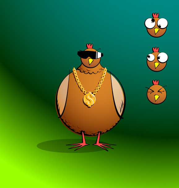 Chickens R Round - Blingy Chicky - Vector, Image