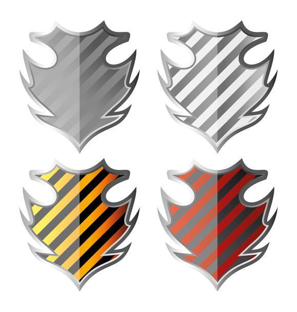 Striped shields - Vector, Image