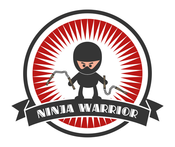 Retro ninja - Vektor, kép
