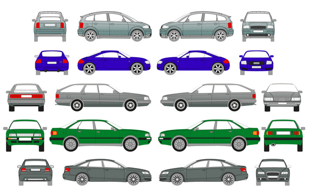 Conjunto de coches
 - Vector, Imagen