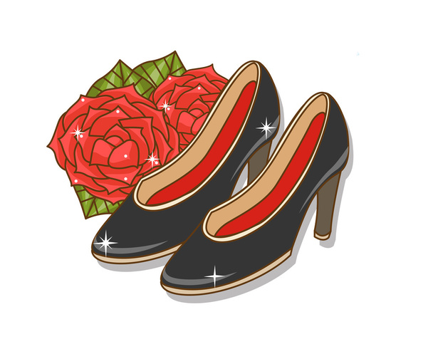 Женская обувь - Вектор,изображение