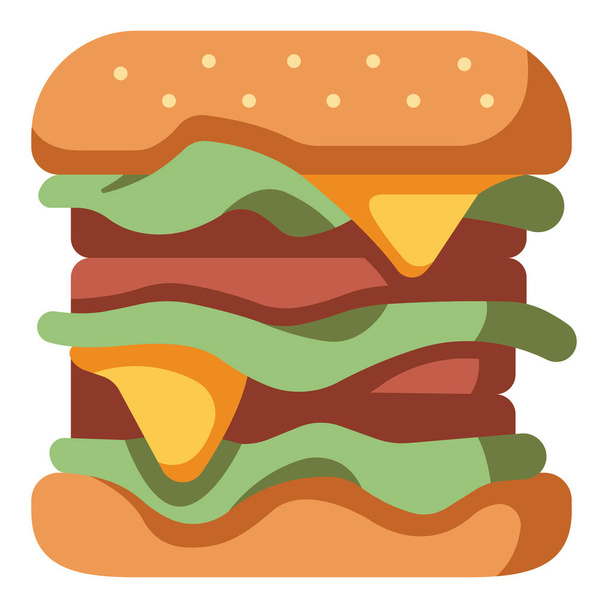 Amerikai Egyesült Államok konceptuális ikon, vektor illusztráció. burger - Vektor, kép