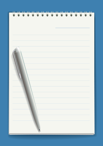 Notepad. Vector illustration - Vetor, Imagem