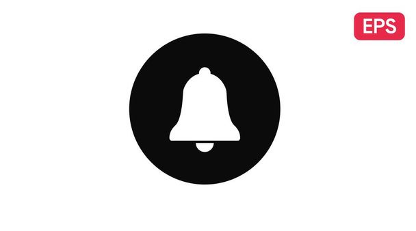 Bell Icon. Illustrazione isolata piatta vettoriale di una campana - Vettoriali, immagini