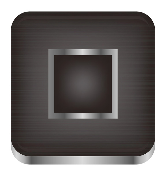 Stop multimedia icon button - Vector, Image