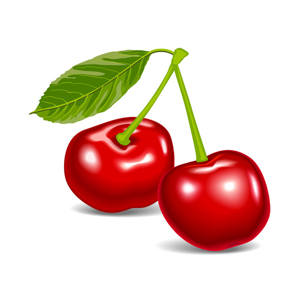 cherry red aroma food fruit - Vector, Image