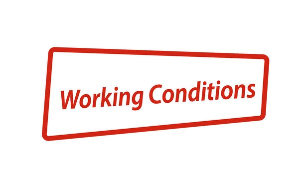 Working Conditions stamp isolated on white background - Vector, Image