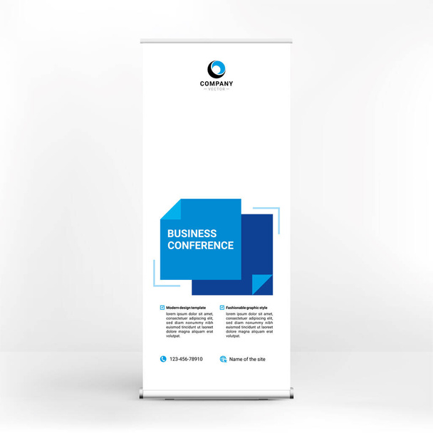 Roll-up banner design, creative geometric background for photo and text, modern style - Vector, Image