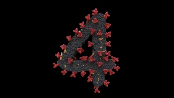 Анімовані листи вірусної клітини петлі з Альфа 4 - Кадри, відео