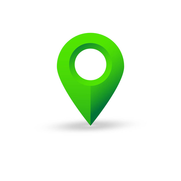 Map pointer. Vector illustration on white background. - Vector, Image