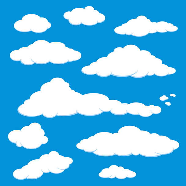 Felhő kék ég vektor - Vektor, kép