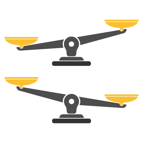 Balance icon. Law balance symbol. Justice scales icon. Flat design vector illustration. - Vector, Image