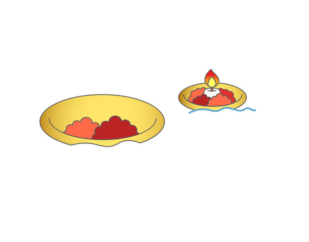Dois pratos com comida
 - Vetor, Imagem