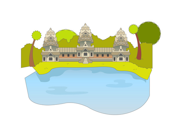 Ναός angkor - Διάνυσμα, εικόνα