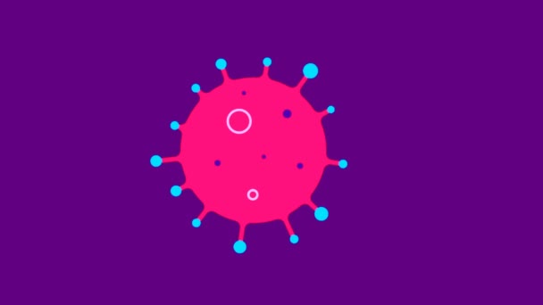 Corona Virüsü - 19 Animasyon Arkaplanı. 4K Soyut Corona Virüsü Animasyon Stoku Görüntüsü. - Video, Çekim