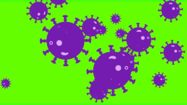 Corona Virus Covid -19 Animatie Achtergrond. 4K Abstract Corona virus Animatie Stock Beelden. - Video