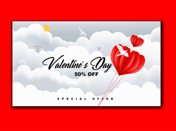 tarjeta de amor para el da de San Valentín - Vector, Imagen