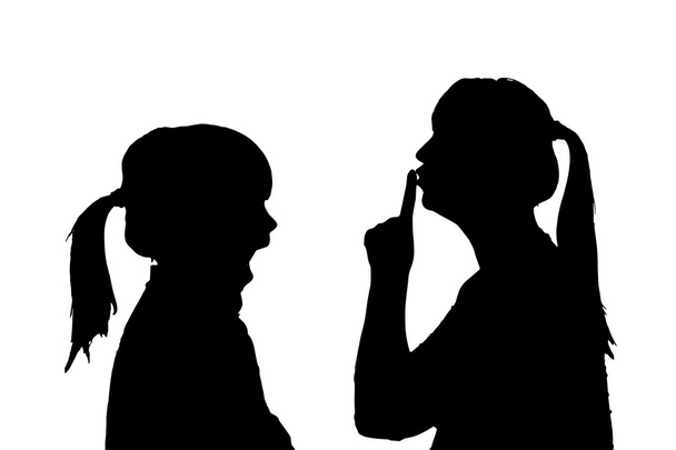 Vector silhouette of people. - Vector, Image