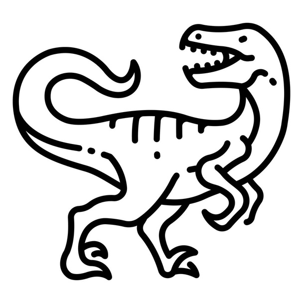 dinoszaurusz vektor illusztráció, ikon elem háttér. celekiraptor - Vektor, kép