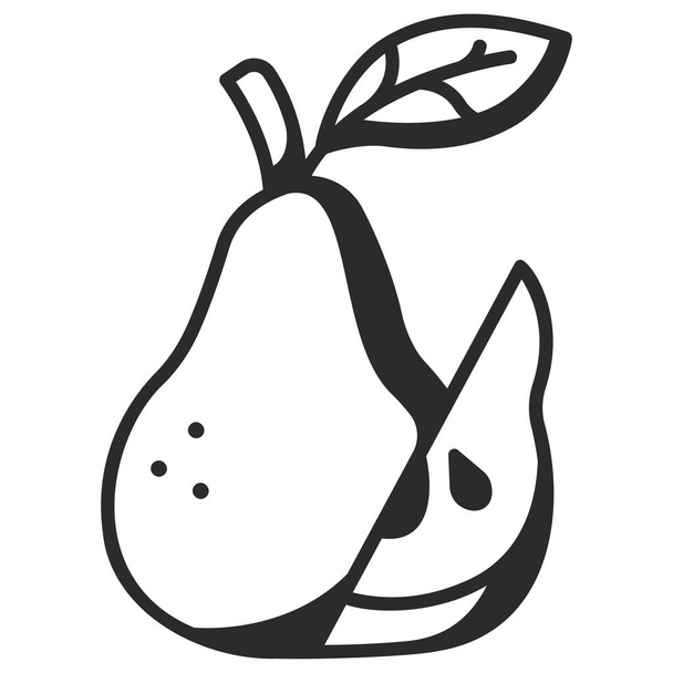 icona di frutta. illustrazione vettoriale. pere - Vettoriali, immagini