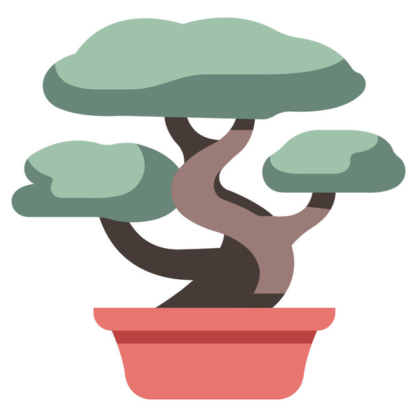 Giappone icona concettuale, illustrazione vettoriale. bonsai - Vettoriali, immagini