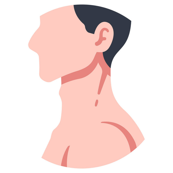Human body icon, vector illustration. neck - Vector, Image