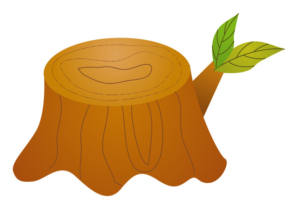 Stump in forest - Vector, Image