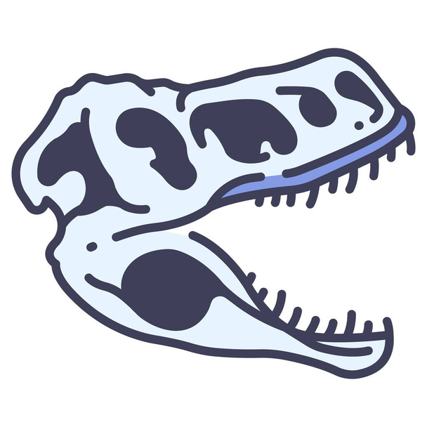 Векторна ілюстрація скам'янілостей мультяшного черепа
 - Вектор, зображення