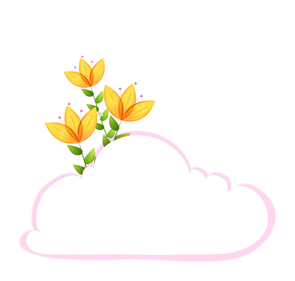 Flores na nuvem
 - Vetor, Imagem