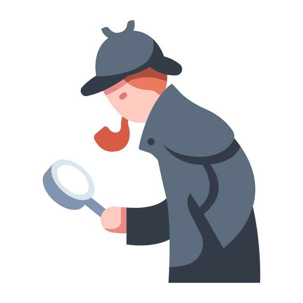 England conceptual icon, vector illustration. detective Sherlock Holmes  - Vector, Image