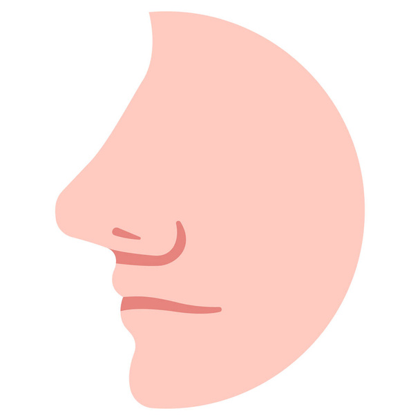 Symbol des menschlichen Körpers, Vektorillustration. Nase - Vektor, Bild
