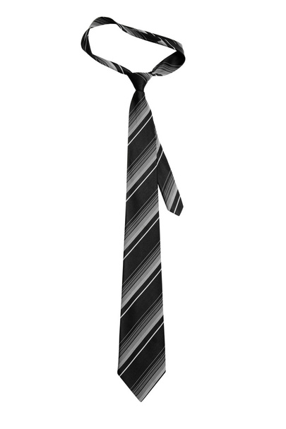 Fashionable striped necktie on a white background - Fotó, kép