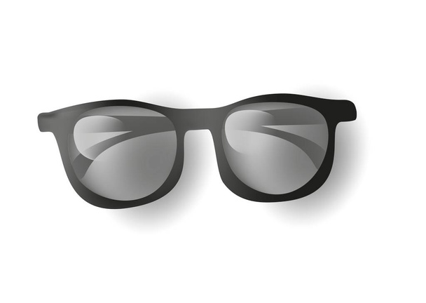 gafas negras ilustracin realictico - Vector, imagen