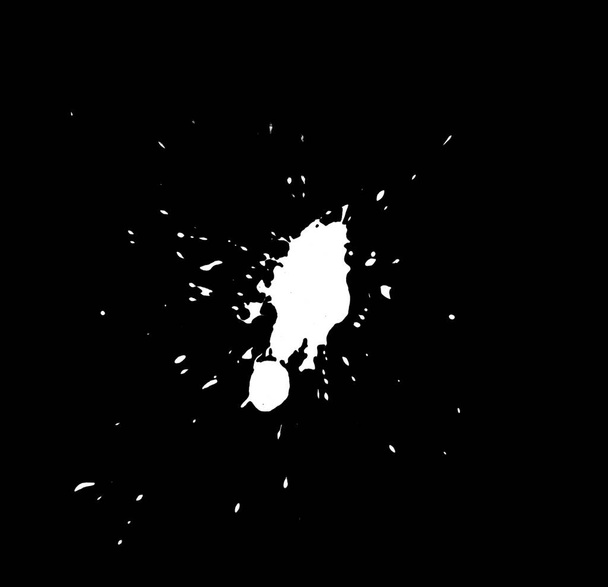 Белая кисть для рисования. Абстрактные кисти для рисования изолированы на черном фоне. Красивые щётки - Фото, изображение