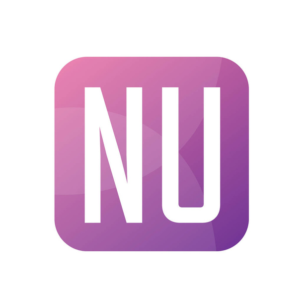 NU Letter Logo Design with Simple style - Вектор, зображення