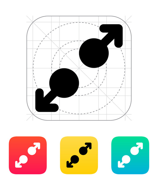 Spread gesture abstract icon. - ベクター画像