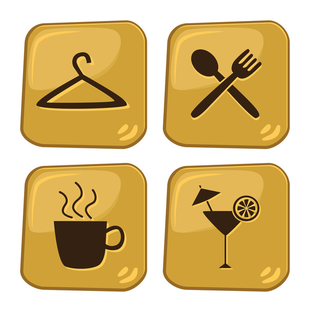 Icon cafe and shopping - Vector, Image