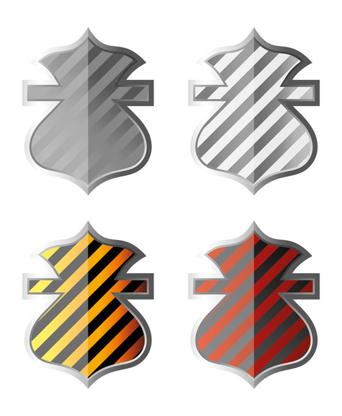 Escudos listrados
 - Vetor, Imagem