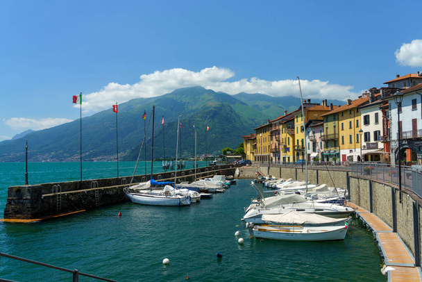The lake of Como, or Lario, at Domaso, Lombardy, Italy, in summertime - Photo, Image